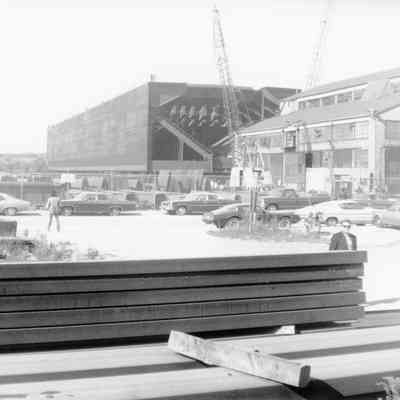 Construction of forward section of Belle River at Bay Shipbuilding 1976