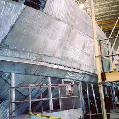 Yacht being constructed at Palmer Johnson 2006