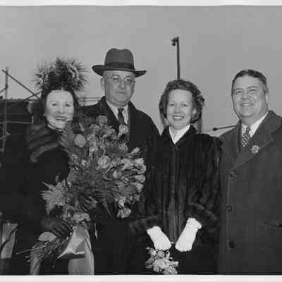 Mrs. John Brogan, L.D. Smith, and Alva Smith at christening of William Howland