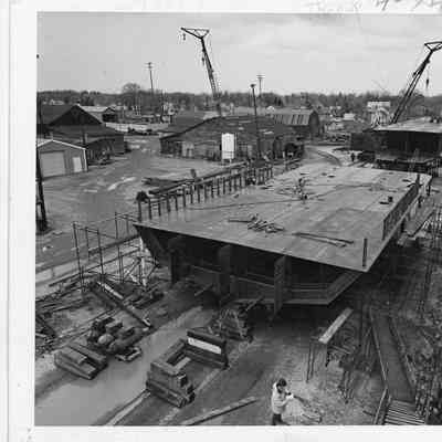 Ferry under construction at Sturgeon Bay Shipbuilding and Drydock Company April 24, 1970