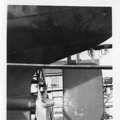 Rudder and propeller of Swell