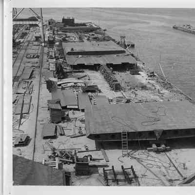 Keel of the Badger being laid April 30, 1951