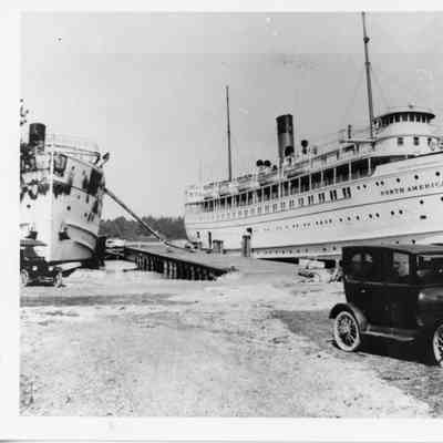 SS North American at pier