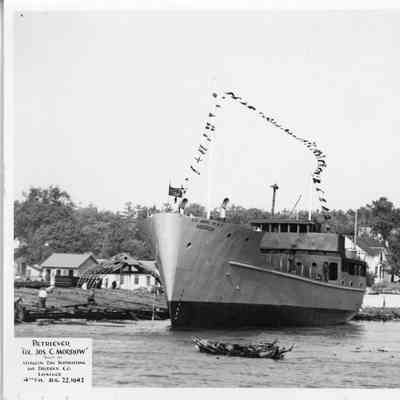 US Army HA2 Coll. Joseph C. Morrow being launched 1942