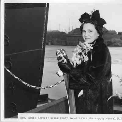 Mrs. Eddie Wetak with FP-367 pre-christening