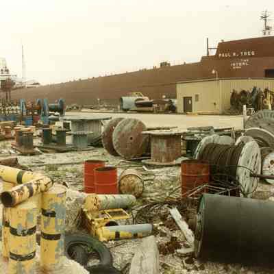 Paul R. Tregurtha in graving dock at Bay Shipbuilding 1990
