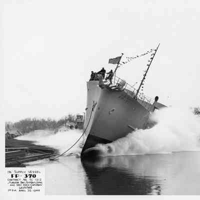 Launching of FP-370 April 20, 1944