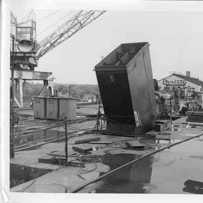 Deck of the Spartan under construction October 1, 1951