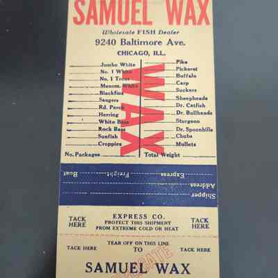 Samuel Wax Wholesale Fish Dealer