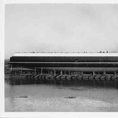 Ship in scaffolding
