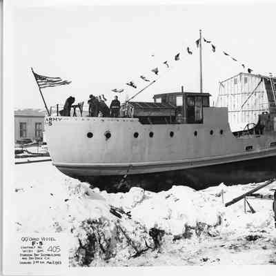 99' cargo vessel F-5 right after launching 1943
