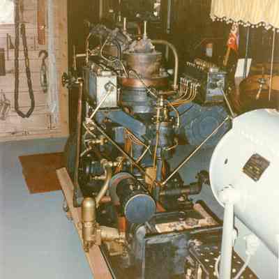 Kahlenberg engine at Door County Maritime Museum Florida Street location 1991