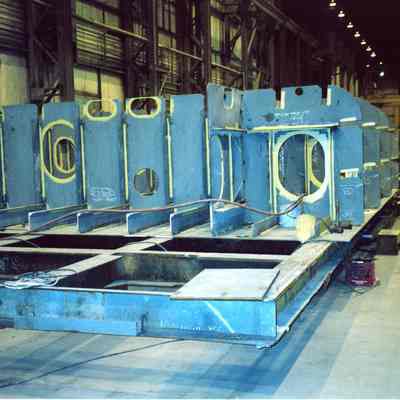 Prefab section of oil barge at Bay Shipbuilding 2002