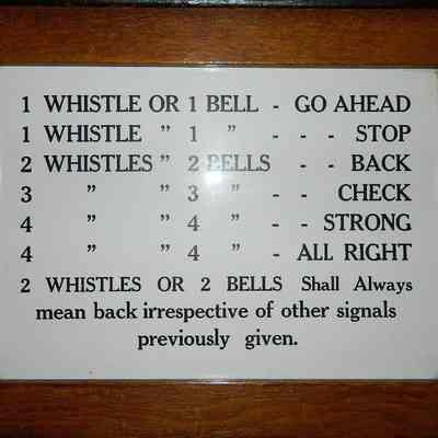 Whistle Instructional Sign