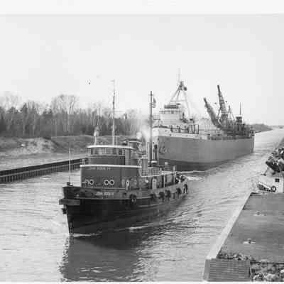 John Roen IV towing Marquis Roen up a canal 1959