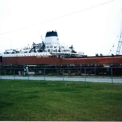 Roger Blough in graving dock at Bay Shipbuilding 1995