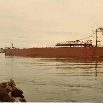 Self-unloader George A. Stinson in Saint Mary's River June 1982