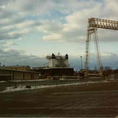 Walter J. McCarthy Jr. in graving dock at Bay Shipbuilding 1993