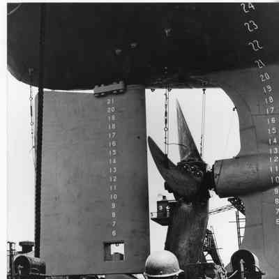 Edmund Fitzgerald showing propeller 1958