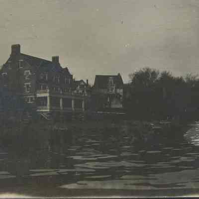 Three-story building on shoreline