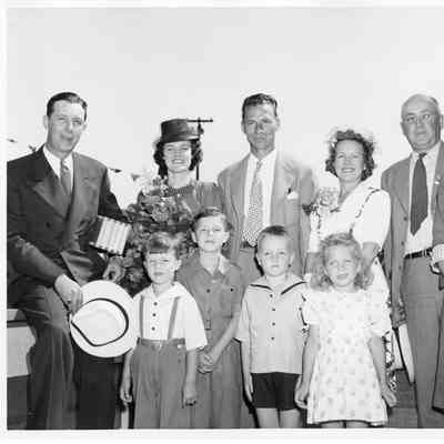 McKee family, Alva and L.D. Smith at PC-1174 christening