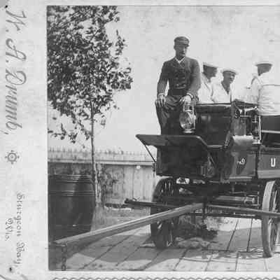 Men sitting on USLSS wagon