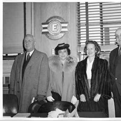 L.D. Smith and Alva Smith with Mrs. Alan Ashcroft April 19, 1943