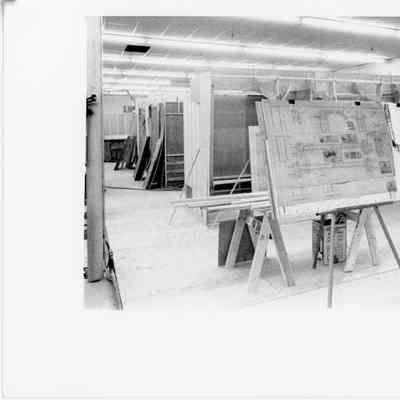 Drafting table for boat design at Palmer Johnson 1993
