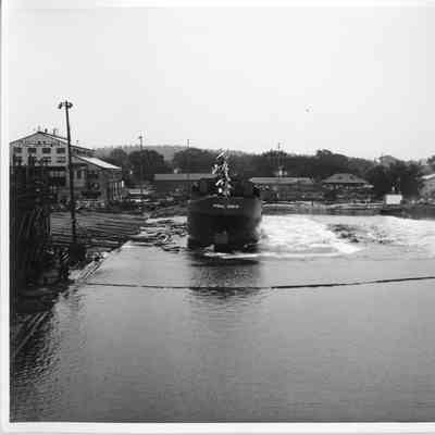 Kimball Harlow post-launch at Leathem D. Smith Shipbuilding Co.
