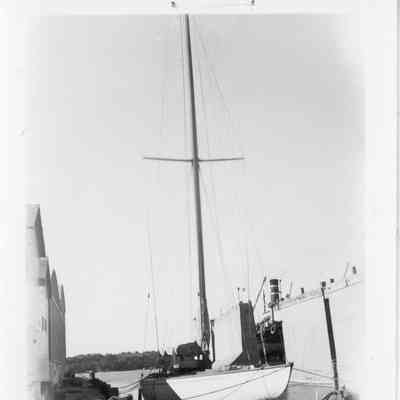 sailboat tied up at SBSB&DD Co.