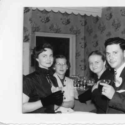 Renie and Joe Davidoff at naval office party