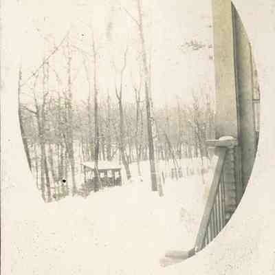 Snow covered yard