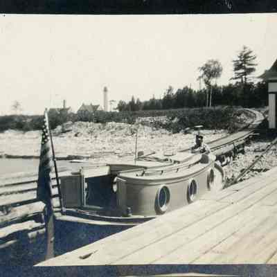 St. Martin's Island lighthouse boat shed