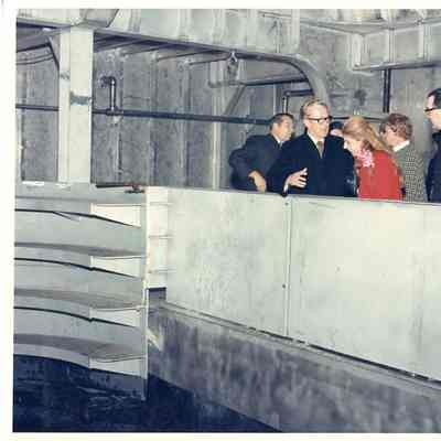 Group of people touring Alcoa Seaprobe interior