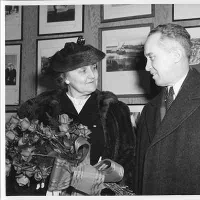 Unidentified couple at christening of PC-1560