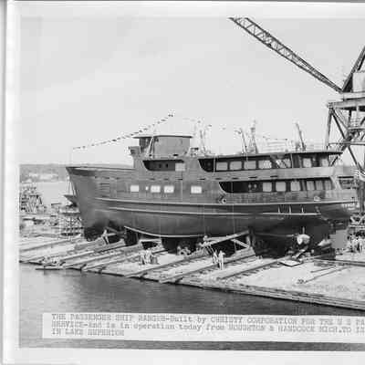 Passenger ship ranger ready for launch next to Christy Corp.