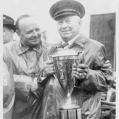 Acting mayor Louis miriani and Captain John Roen at Lakeland Yachting 1952