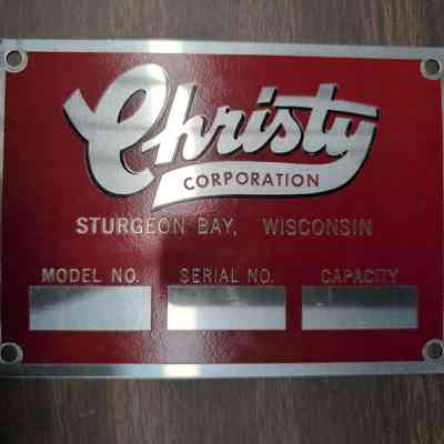 Christy Corp Nameplate