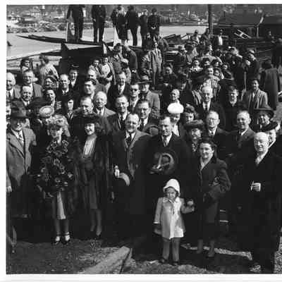 Group of people at christening of YW-124