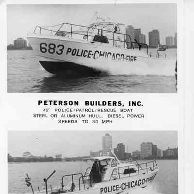 42' PBI Chicago resuce boat 683 underway