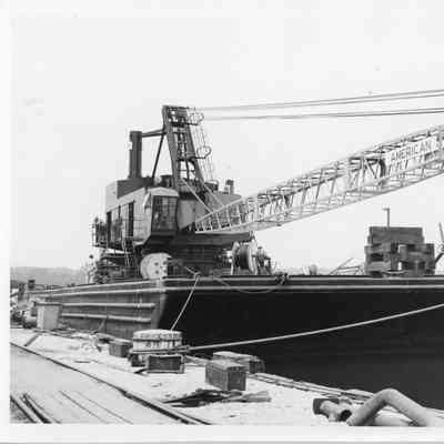Crane barge Creole docked