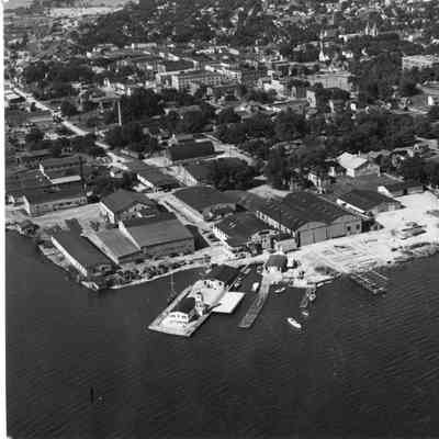 Aerial view of Peterson Boat works
