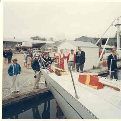 Launching of sailboat Aura