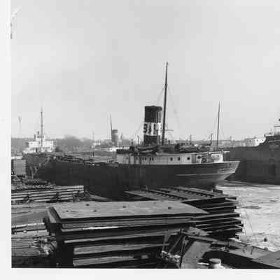 Frank E. Taplin and Amasa Stone docked at Christy Corp March 10, 1952