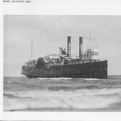Goodrich Steamer Sheboygan on the beach of southern Door County