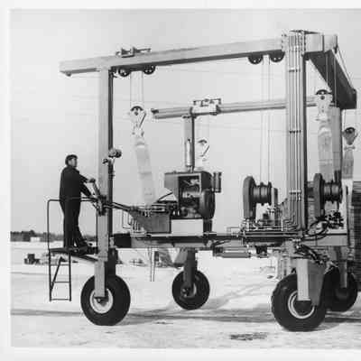 Man operating Marine Travelift