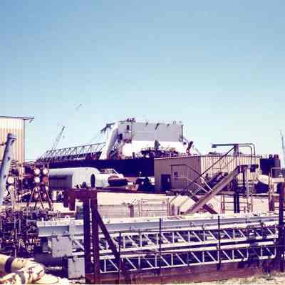 Presque Isle in graving dock at Bay Shipbuilding 1991