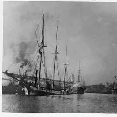 Vessels docked at Cleveland Harbor