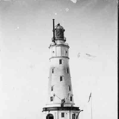 White shoal lighthouse in the straits of Mackinac