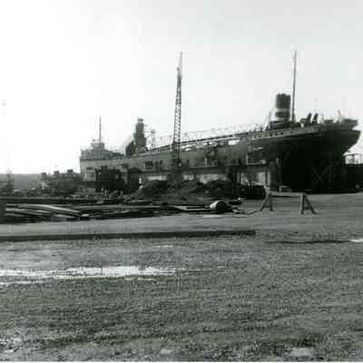Nicolet in drydock at Bay Shipbuilding 1976